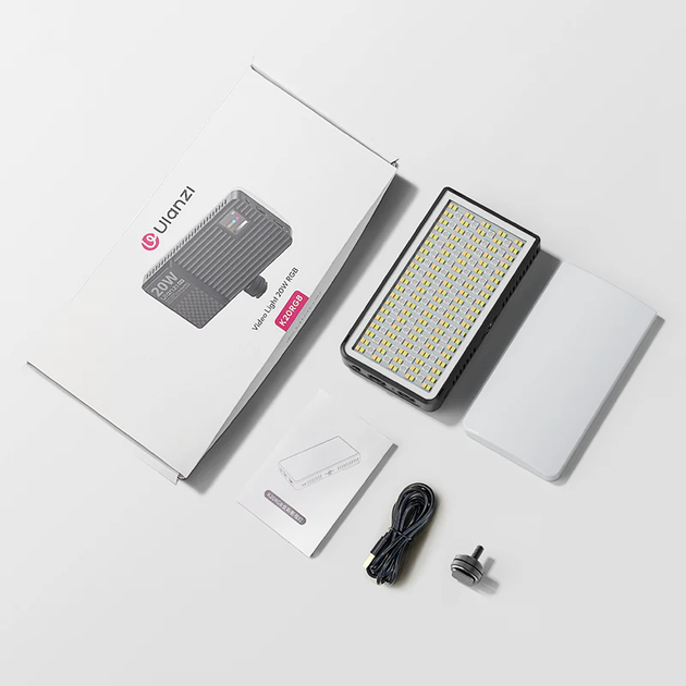 Накамерне світло Ulanzi K20 RGB 20W Panel light - Фото 2 Накамерне світло Ulanzi K20 RGB 20W Panel light - зображення 2