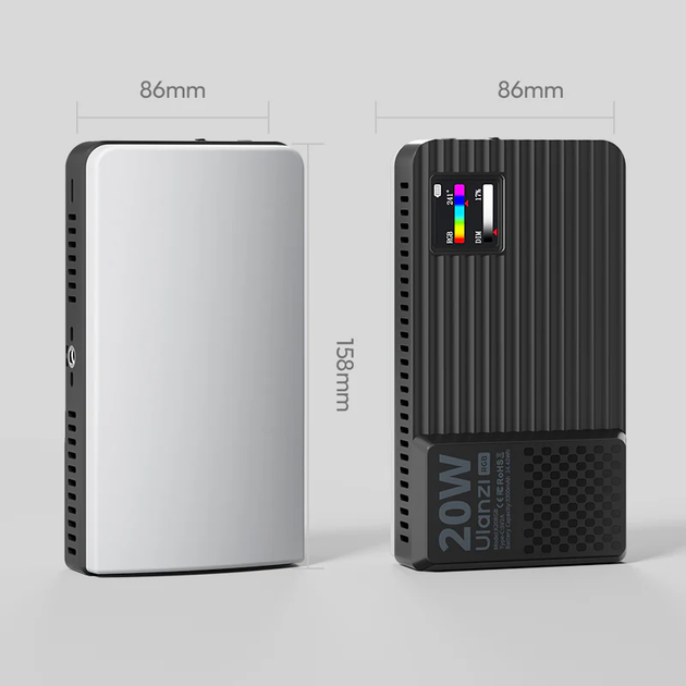 Накамерне світло Ulanzi K20 RGB 20W Panel light - Фото 3 Накамерне світло Ulanzi K20 RGB 20W Panel light - зображення 3