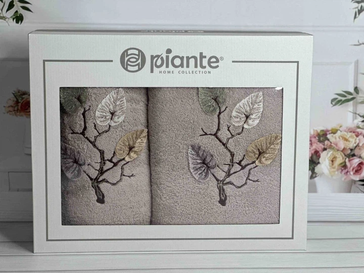 Подарочный набор полотенец Piante Home 100% Хлопок 7802 - Фото 3 Подарочный набор полотенец Piante Home 100% Хлопок 7802 - изображение 3