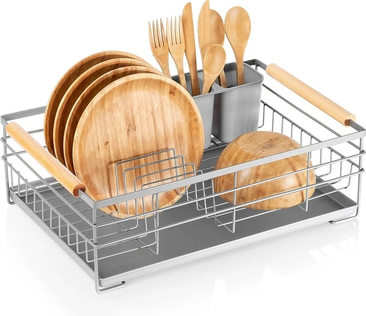 Сушарка для посуду Vilde сіра 43 x 28.5 x 14.5 см (5904316475499) - зображення 2