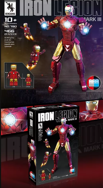 Конструктор Залізна людина Iron Legion Mark III, 466 деталь - зображення 4