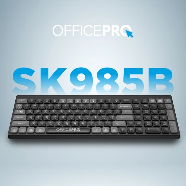 Клавіатура бездротова OfficePro (SK985BO) - изображение 6