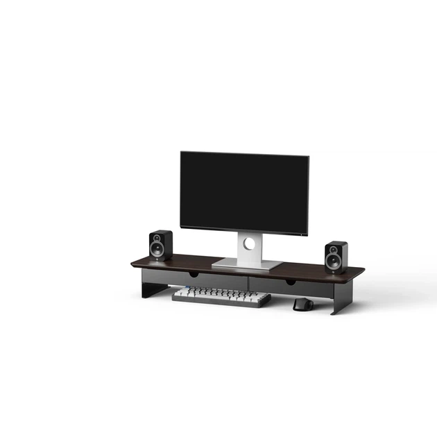 Настільна підставка для монітора OfficePro MR145DW Dark Wood/Black - Фото 2 Настільна підставка для монітора OfficePro MR145DW Dark Wood/Black - изображение 2