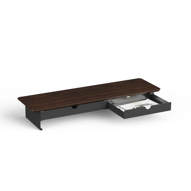 Настільна підставка для монітора OfficePro MR145DW Dark Wood/Black - Фото 4 Настільна підставка для монітора OfficePro MR145DW Dark Wood/Black - изображение 4