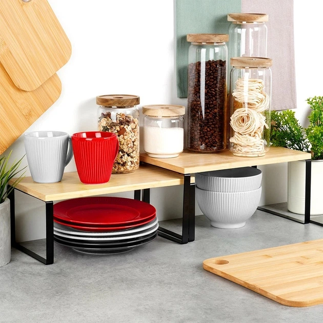 Полиця кухонна Vilde бамбукова 2 шт (5904316492526) - зображення 3