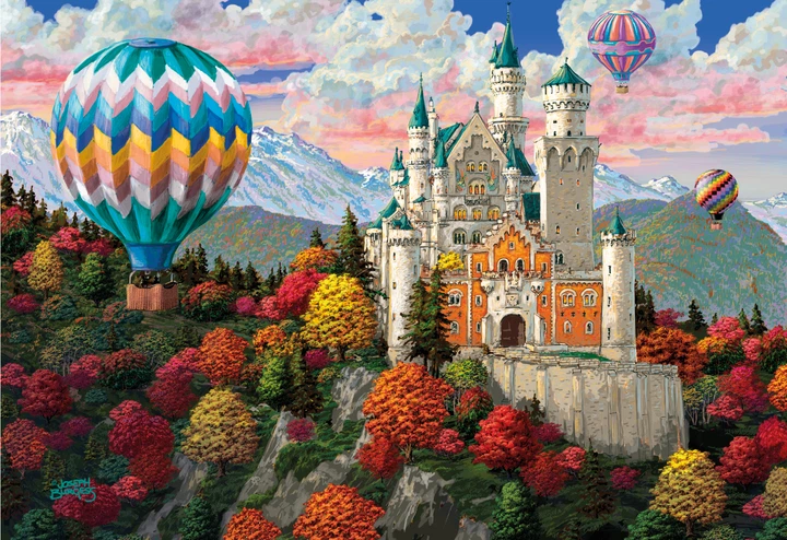 Drewniana układanka z figurkami Wooden City Zamek Neuschwanstein 750 elementów (5904151822762) - obraz 5