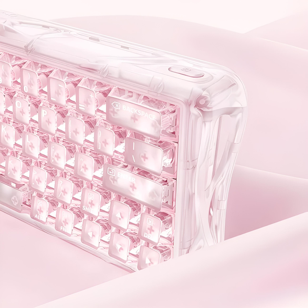 Клавиатура игровая проводная GravaStar Mercury V60 - Crystal Rose - изображение 4