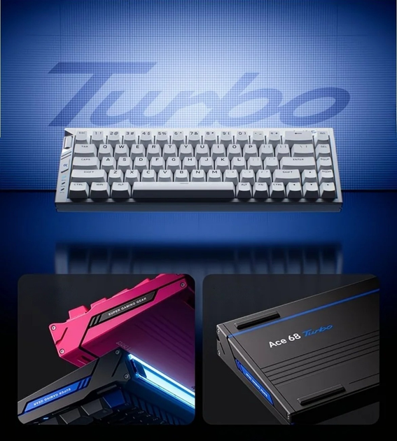 Клавиатура игровая MCHOSE Ace 68 Turbo магнитная проводная Mount Tai Magnetic Switch GT, Nova White - изображение 8