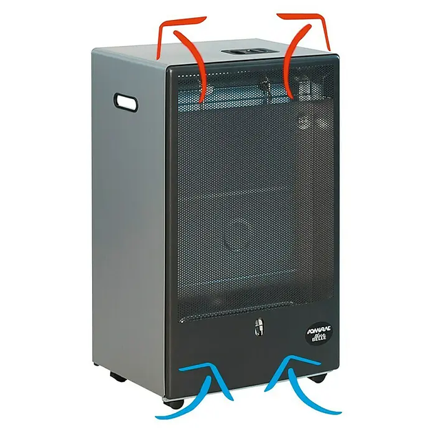 Газовый обогреватель с пьезоэлектрическим зажиганием No Brand Blue Belle 4.2 кВт Черный (2893944120) - изображение 2