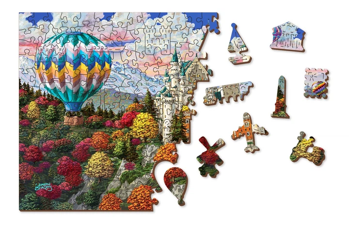 Drewniana układanka z figurkami Wooden City Zamek Neuschwanstein 1010 elementów 62693 (5904151822021) - obraz 6