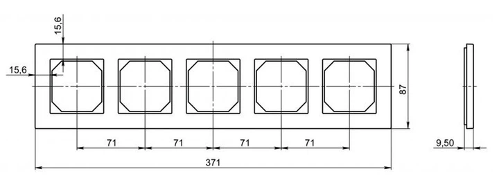 Ramka pięciomiejscowa Liregus 51192670 Epsilon Szampańska (4770025872161) - obraz 2