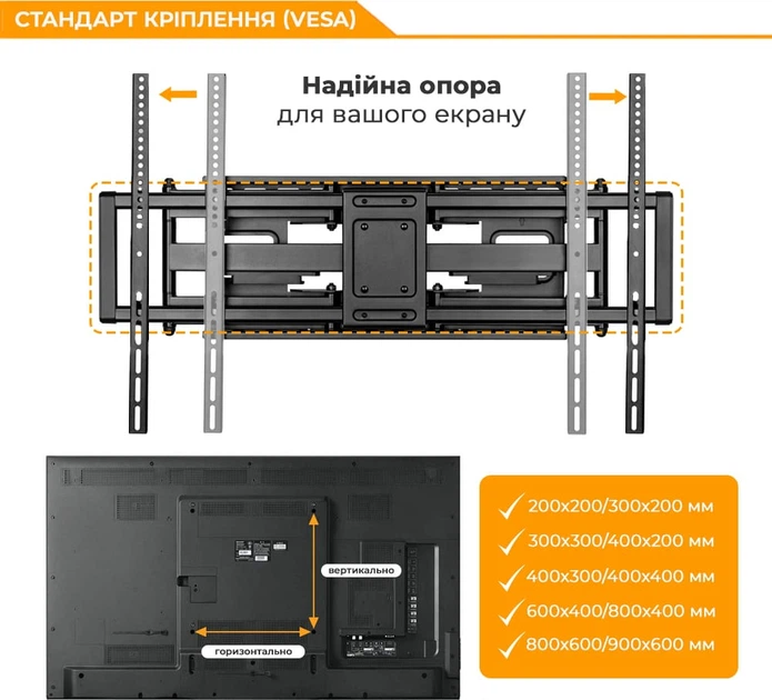 Настенное крепление для телевизора ITech PTRB-95 60
