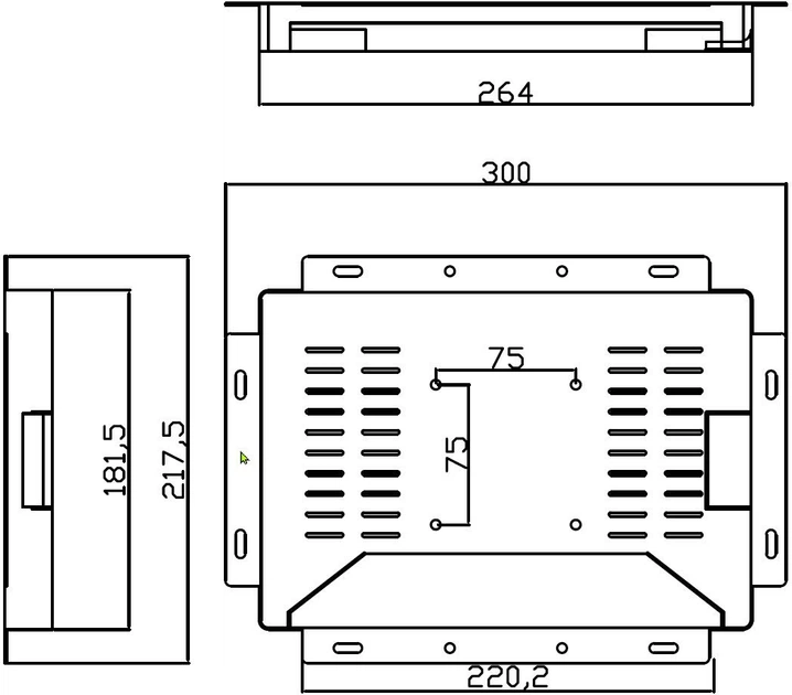 Rama montażowa ALLNET Touch Display Tablet 10" Black (ALLWCOVMount10v1) - obraz 3