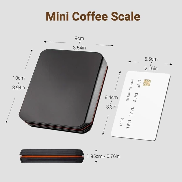 Ваги для кави Coffee Scale Mini чорні - зображення 8