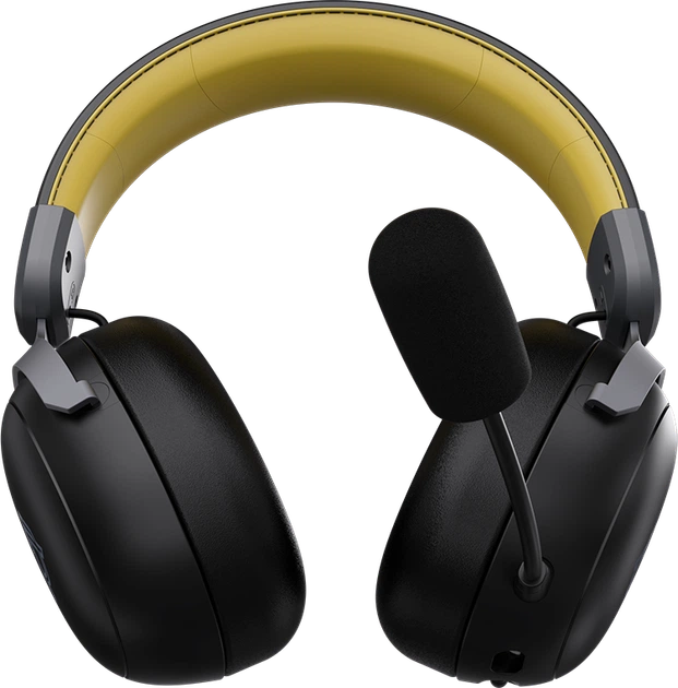 Бездротова ігрова гарнітура Ajazz AHM08 MAX Black Gray Yellow (AHM08-MAX-BGY) - Фото 5 Бездротова ігрова гарнітура Ajazz AHM08 MAX Black Gray Yellow (AHM08-MAX-BGY) - зображення 5