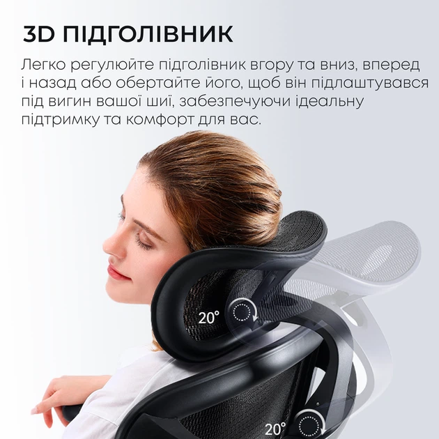 Крісло офісне Sihoo DORO C300L Mesh Black - изображение 14