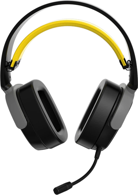 Бездротова ігрова гарнітура Ajazz AHM09 MAX Black Gray Yellow (AHM09-MAX-BGY) - Фото 3 Бездротова ігрова гарнітура Ajazz AHM09 MAX Black Gray Yellow (AHM09-MAX-BGY) - зображення 3