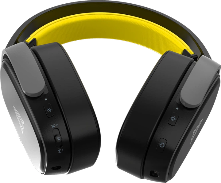 Бездротова ігрова гарнітура Ajazz AHM09 MAX Black Gray Yellow (AHM09-MAX-BGY) - Фото 5 Бездротова ігрова гарнітура Ajazz AHM09 MAX Black Gray Yellow (AHM09-MAX-BGY) - зображення 5