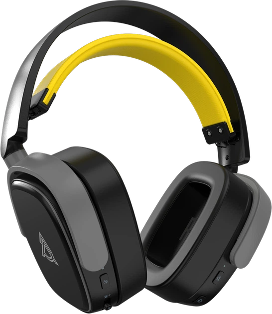 Бездротова ігрова гарнітура Ajazz AHM09 MAX Black Gray Yellow (AHM09-MAX-BGY) - Фото 7 Бездротова ігрова гарнітура Ajazz AHM09 MAX Black Gray Yellow (AHM09-MAX-BGY) - зображення 7