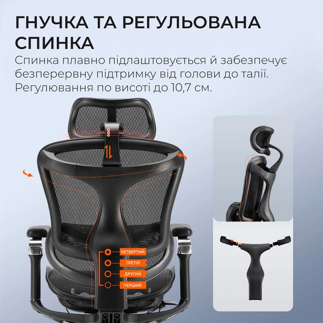 Крісло офісне Sihoo DORO C300 Pro Mesh Black - Фото 10 Крісло офісне Sihoo DORO C300 Pro Mesh Black - изображение 10