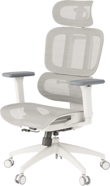 Крісло офісне OfficePro Skyline OC680-W-LG-LG - Фото 1 Крісло офісне OfficePro Skyline OC680-W-LG-LG - зображення 1