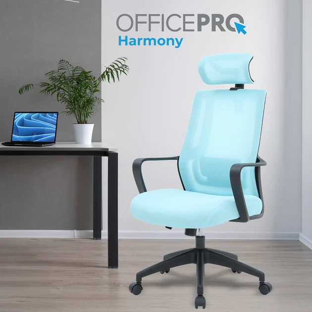 Крісло офісне OfficePro Harmony OC310-B-BL-BL - Фото 7 Крісло офісне OfficePro Harmony OC310-B-BL-BL - изображение 7