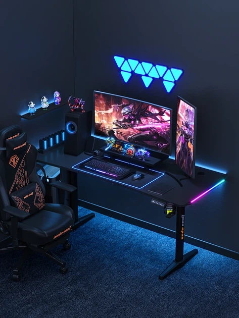 Комп’ютерний стіл з електрорегулюванням висоти Anda Seat Terminator RGB Black - Фото 9 Комп’ютерний стіл з електрорегулюванням висоти Anda Seat Terminator RGB Black - зображення 9