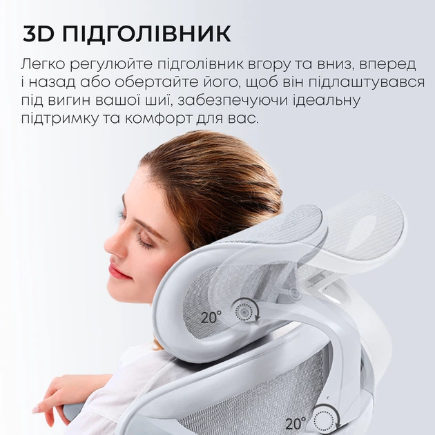 Крісло офісне Sihoo DORO C300L Mesh White - зображення 14