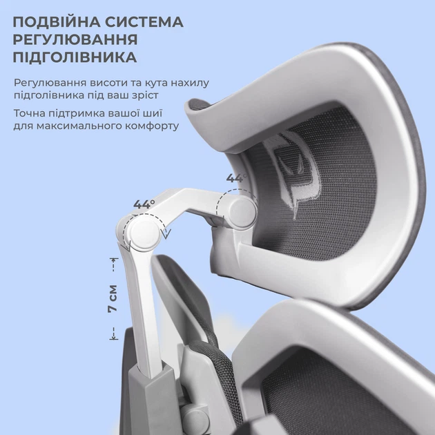 Крісло геймерське Sihoo Xallking X5C Mesh Grey - Фото 12 Крісло геймерське Sihoo Xallking X5C Mesh Grey - зображення 12
