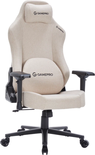 Крісло ігрове GamePro FGC750G Fabric Beige - изображение 2