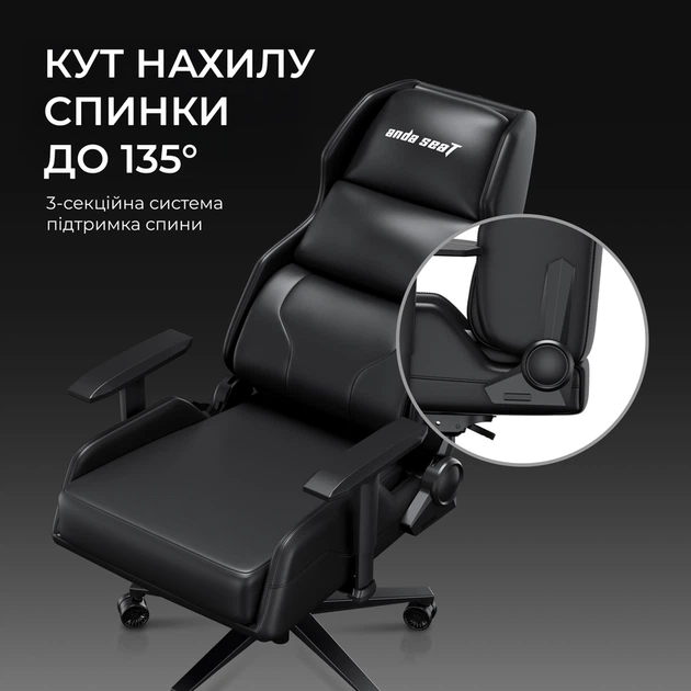 Крісло ігрове Anda Seat X1 Gaming Sofa Black PVC - Фото 11 Крісло ігрове Anda Seat X1 Gaming Sofa Black PVC - изображение 11