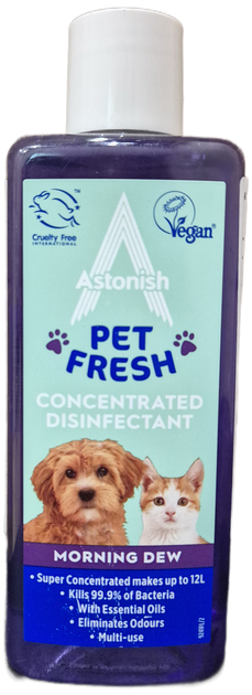 Концентрат для дезинфекции и уборки после домашних животных Astonish Morning Dew 300 мл - Фото 2 Концентрат для дезинфекции и уборки после домашних животных Astonish Morning Dew 300 мл - изображение 2