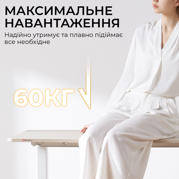 Компьютерный стол с электрорегулировкой высоты Sihoo D03 1.4m White - изображение 7