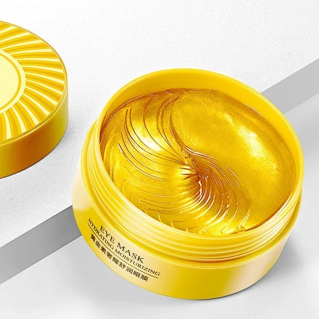 Патчи под глаза BIOAQUA Golden Elastic Moisturizing Eye Mask золотые (60 шт / 30 пар) – увлажняющие эластичные с лопаткой - изображение 5