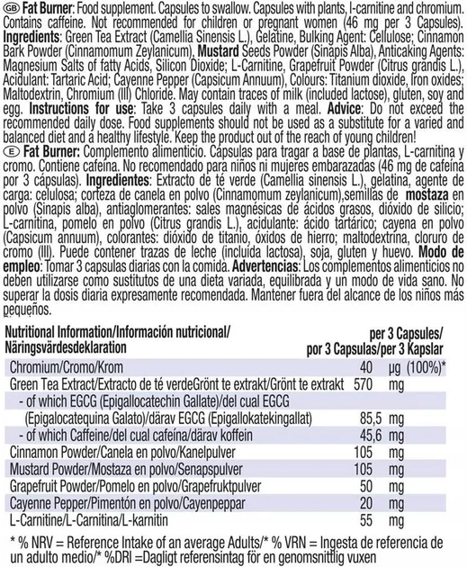 Жиросжигатель Weider Victory Fat Burner 120 капсул (8414192305591) - изображение 6