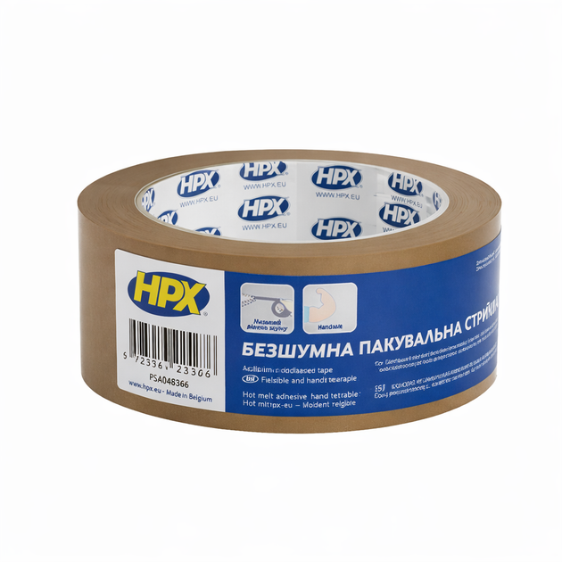 Стрічка пакувальна HPX VB5066 50мм х 66м на основі поліуретану Коричневий - Фото 1 Стрічка пакувальна HPX VB5066 50мм х 66м на основі поліуретану Коричневий - зображення 1