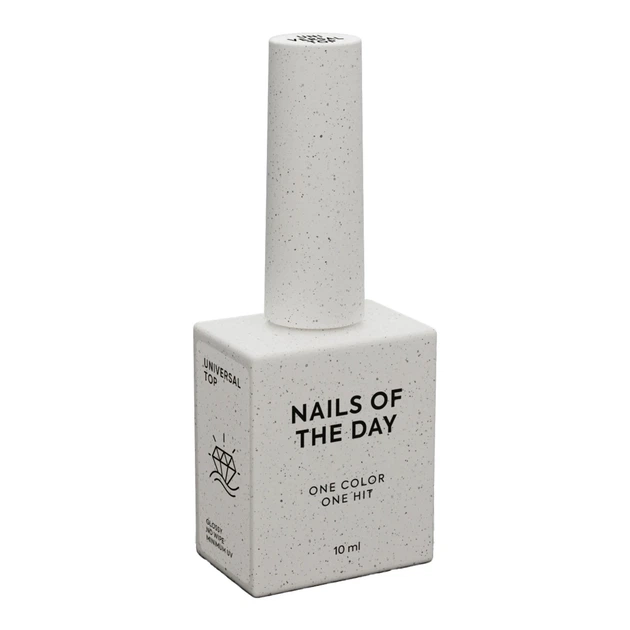 Топ Nails Of The Day глянцевый без липкого слоя Universal top 10 мл - Фото 1 Топ Nails Of The Day глянцевый без липкого слоя Universal top 10 мл - изображение 1
