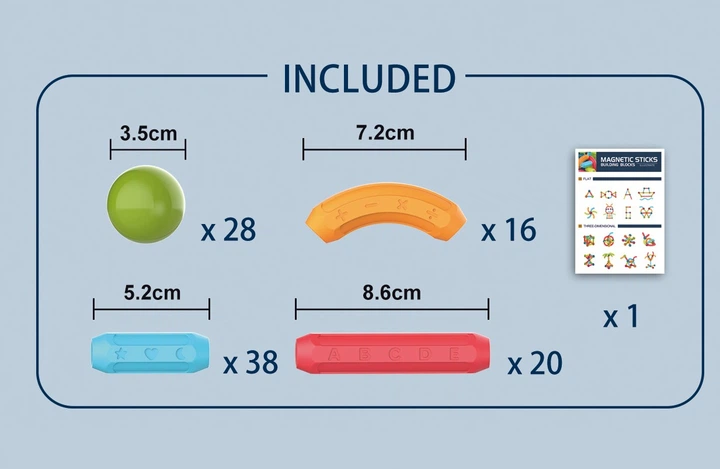 Магнітний конструктор Magboss будівельний 102 елементи 82870 (5904041140273) - зображення 5