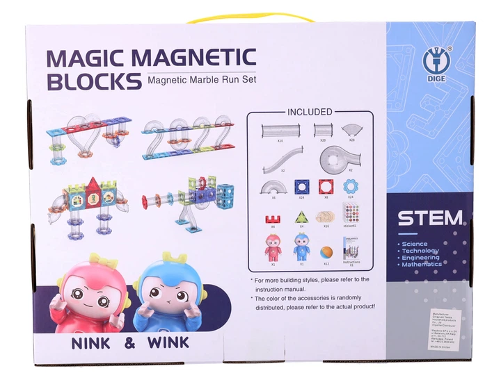 Магнітний конструктор Magboss будівельний Треки 162 елементи 82865 (5904041140334) - зображення 5