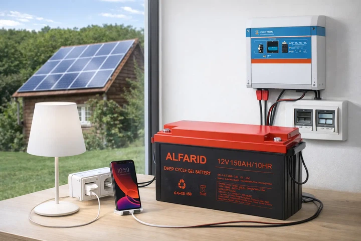 Гелевый аккумулятор 12V 150 Ah без обслуживания для солнечных систем - изображение 2