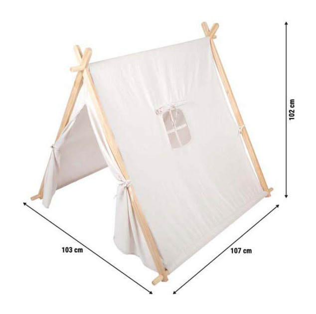 Namiot do zabawy Small Foot z okienkiem Biały (4020972127617) - obraz 6