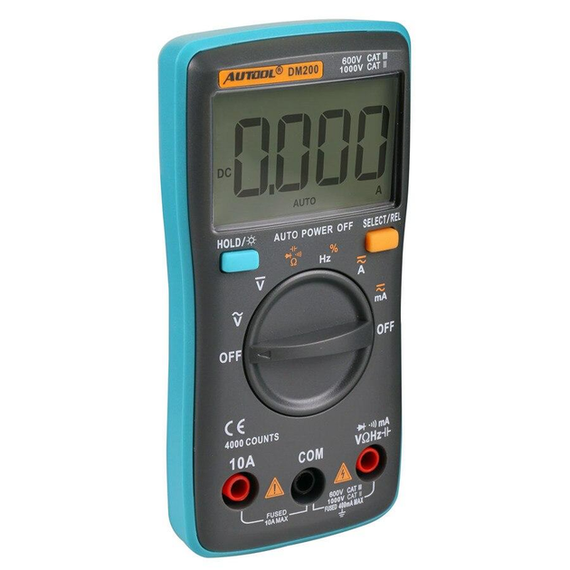 AUTOOL DM200 - LCD цифровой мультиметр переменного/постоянного тока - Фото 3 AUTOOL DM200 - LCD цифровой мультиметр переменного/постоянного тока - изображение 3