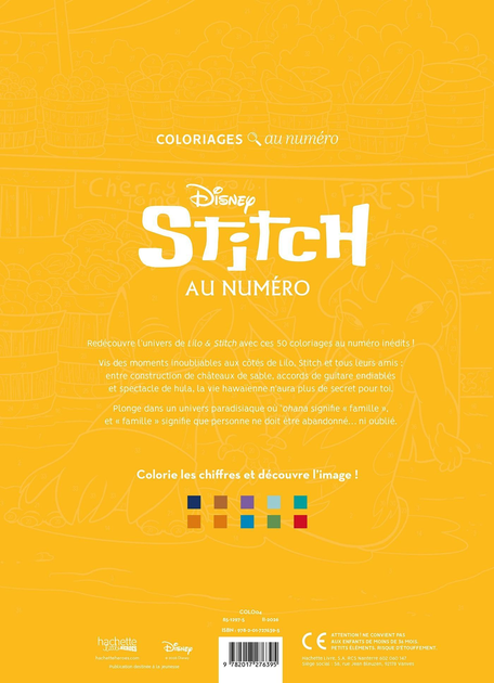 Розмальовка Дісней Ліло та Стіч Hachette антистрес за номерами | Coloriages mysteres Disney Stitch au numero - Фото 5 Розмальовка Дісней Ліло та Стіч Hachette антистрес за номерами | Coloriages mysteres Disney Stitch au numero - зображення 5