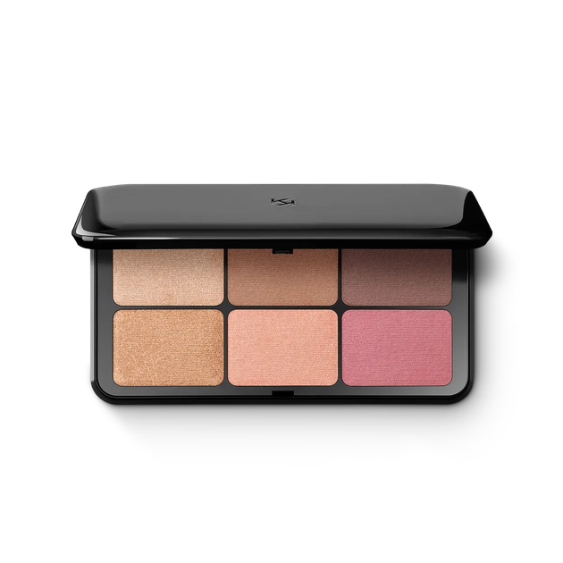 Палетка для макияжа лица Kiko Milano Irresistible Total Look Face Powder Palette(02 Medium Dark), 6*1г (8059385014449) - изображение 3