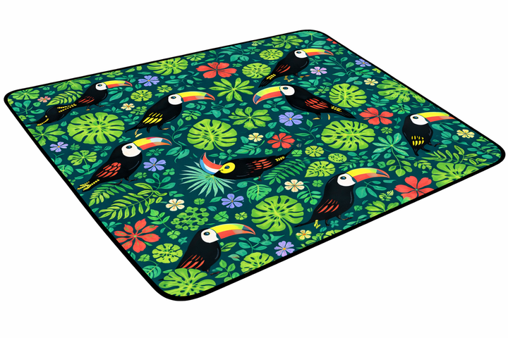 Плед складний утеплений для пікніка Bolan Home&Design Toucan 130x170 см пляжний килимок фліс - зображення 3