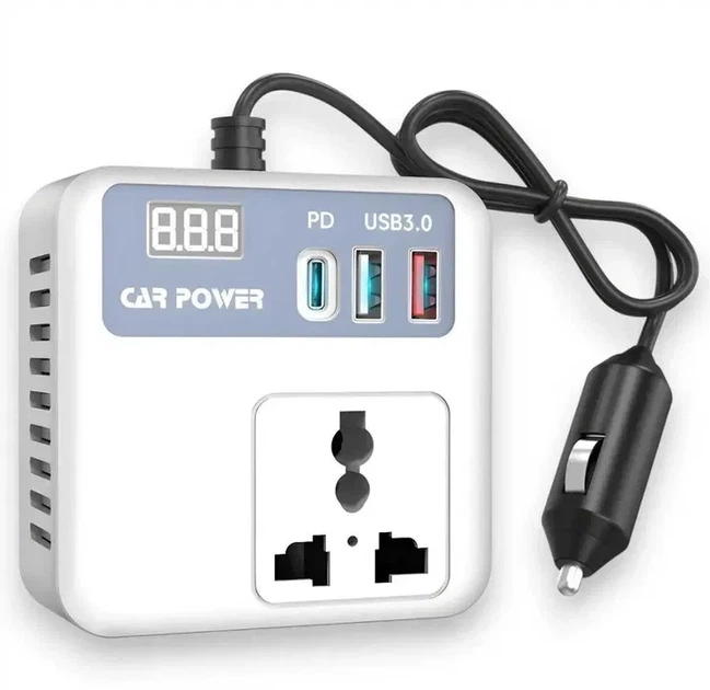 Автомобільний інвертор від прикурювача з USB Car Power (MX-00009784) - зображення 2