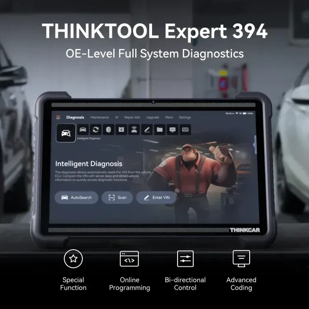 Автосканер Thinkcar Thinktool Expert 394 (ИИ, все системы, 40+ сервисных функций, 2 года обновлений, кодирование, тесты, программирование, CAN FD, DoIP, J2534) - изображение 14
