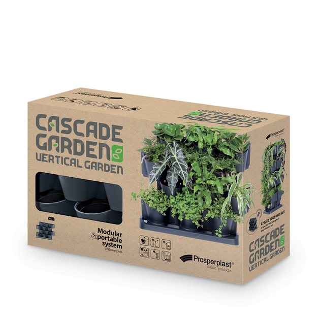Вертикальний сад модульні горщики Prosperplast Cascade Garden IO2W600S-S433 антрацит - зображення 3