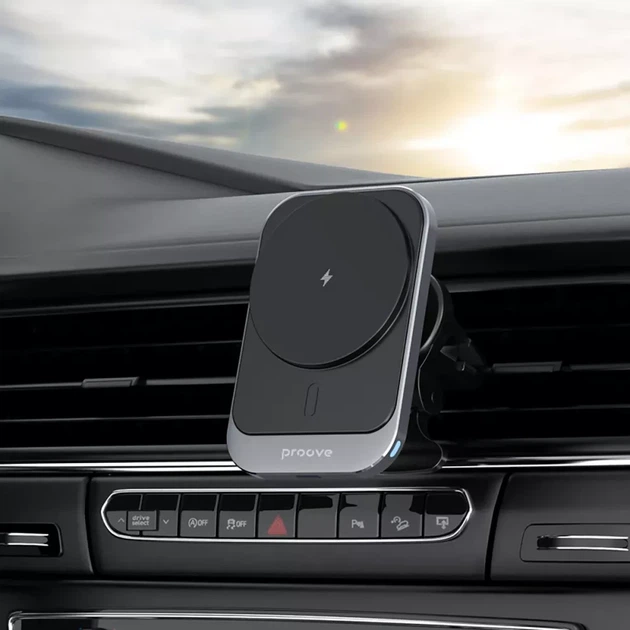 Автомобільний тримач із Бездротовим ЗП Proove Square Magnetic Pro 15W - Фото 3 Автомобільний тримач із Бездротовим ЗП Proove Square Magnetic Pro 15W - зображення 3