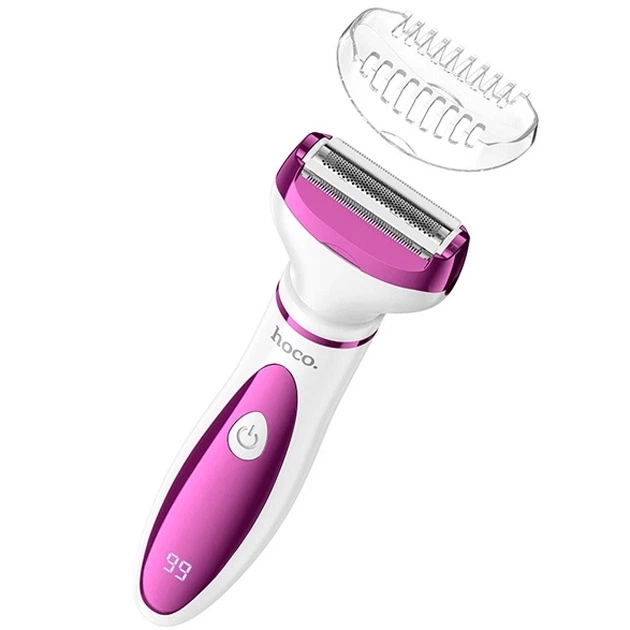 Тример Hoco HP80 4в1 ladies trimmer and shaver 300 mAh LED дисплей акумуляторна жіноча бритва Rose red - изображение 3